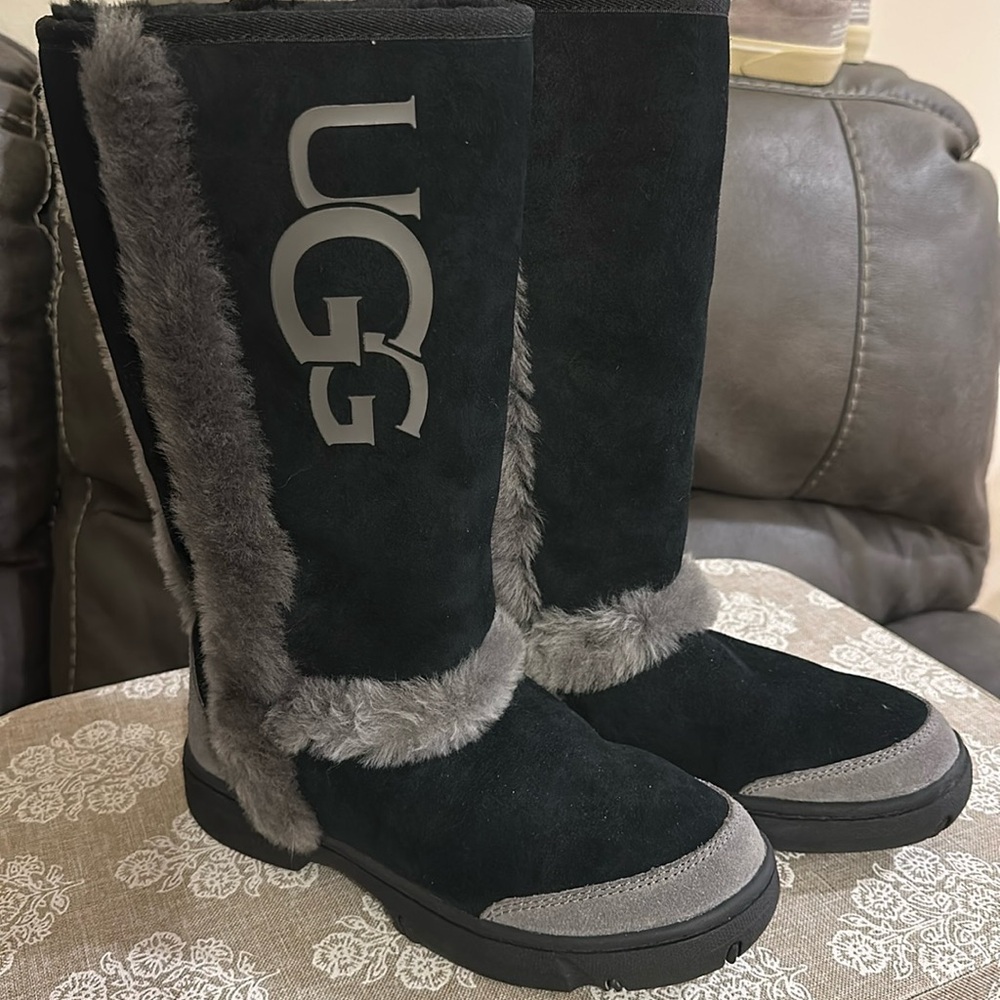 Black & Grey Sunburst Uggs